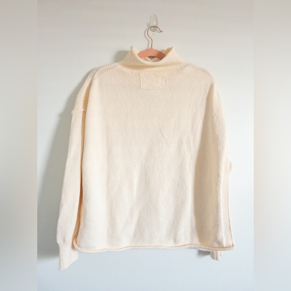 NWT We The Free Torres Roll Neck Sweater Sugar Swizzle Cream Size S - Picture 6 of 11